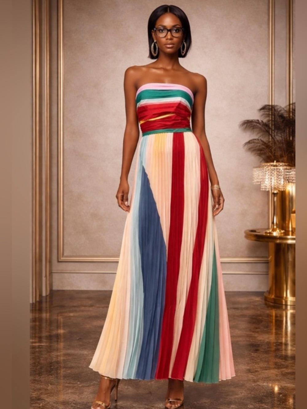 Aurora Pleated Maxi Dress ✨